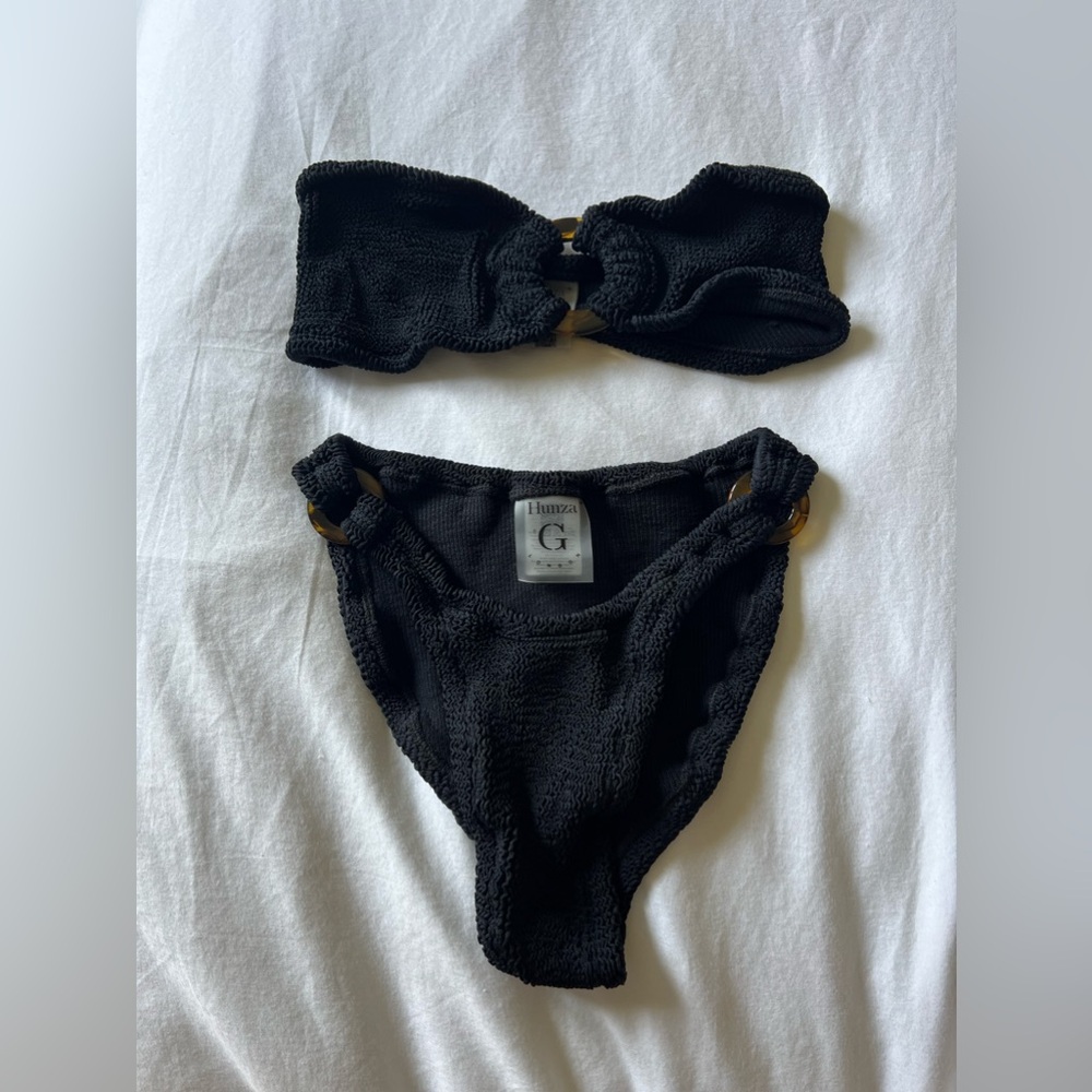 Hunza G black 2 piece bikini